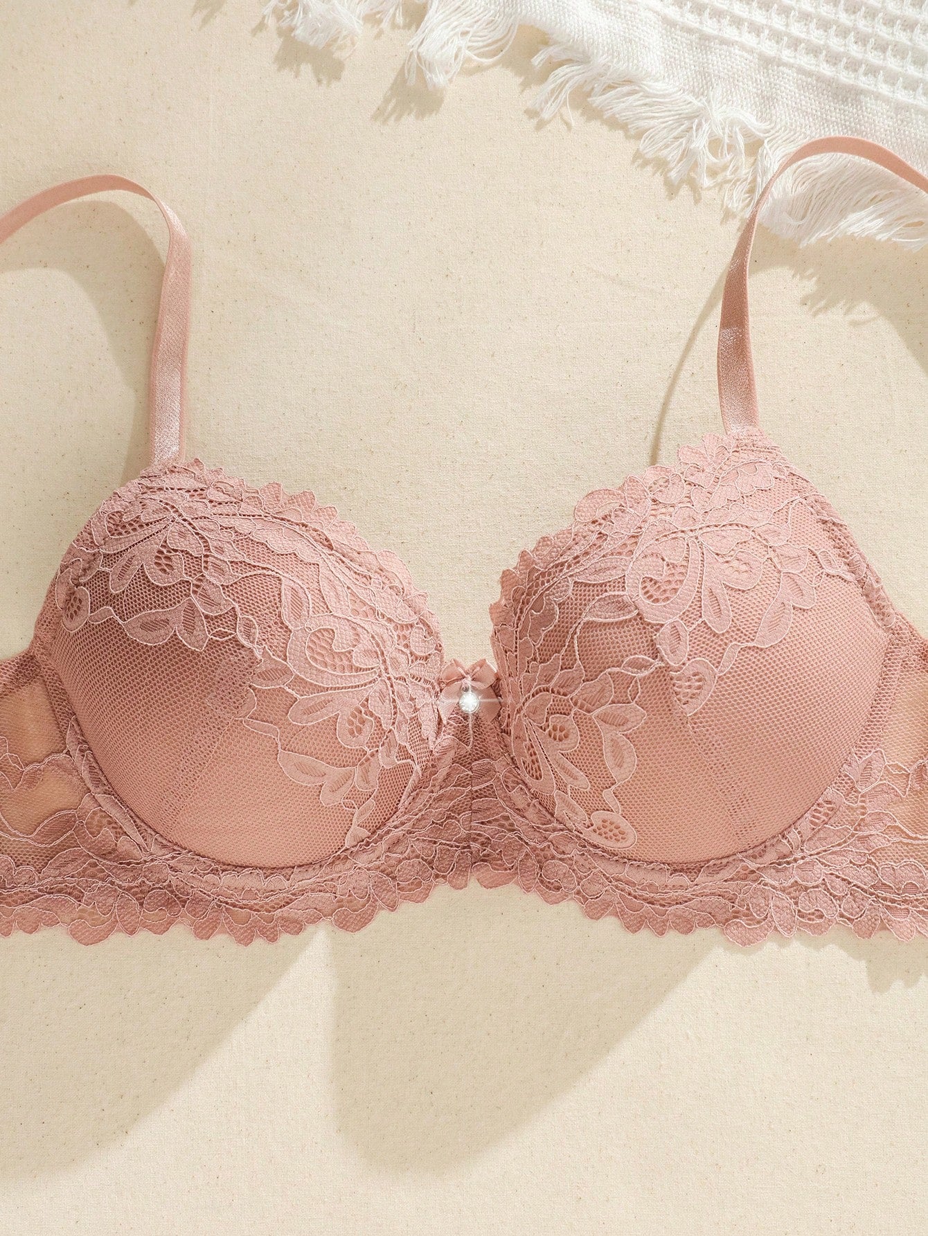 3Pcs Floral Lace Underwire Bra Lingerie