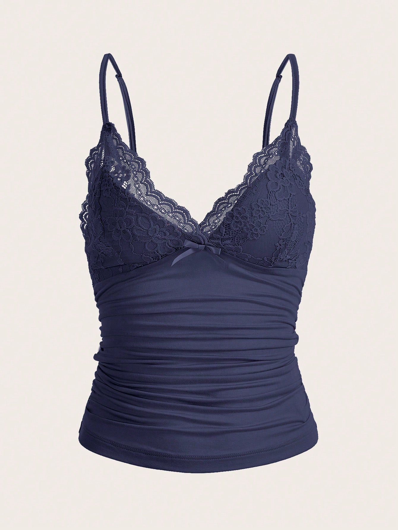 ICON Women'S Lace Patchwork Pleated Y2K Cami Tank Top