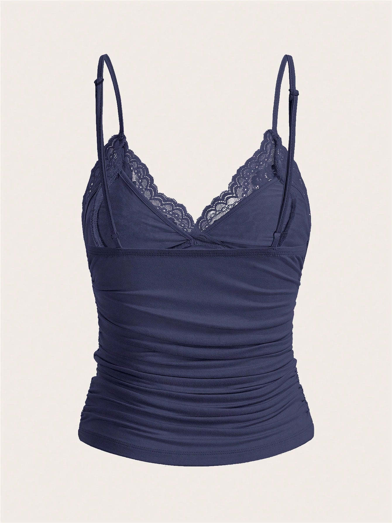 ICON Women'S Lace Patchwork Pleated Y2K Cami Tank Top