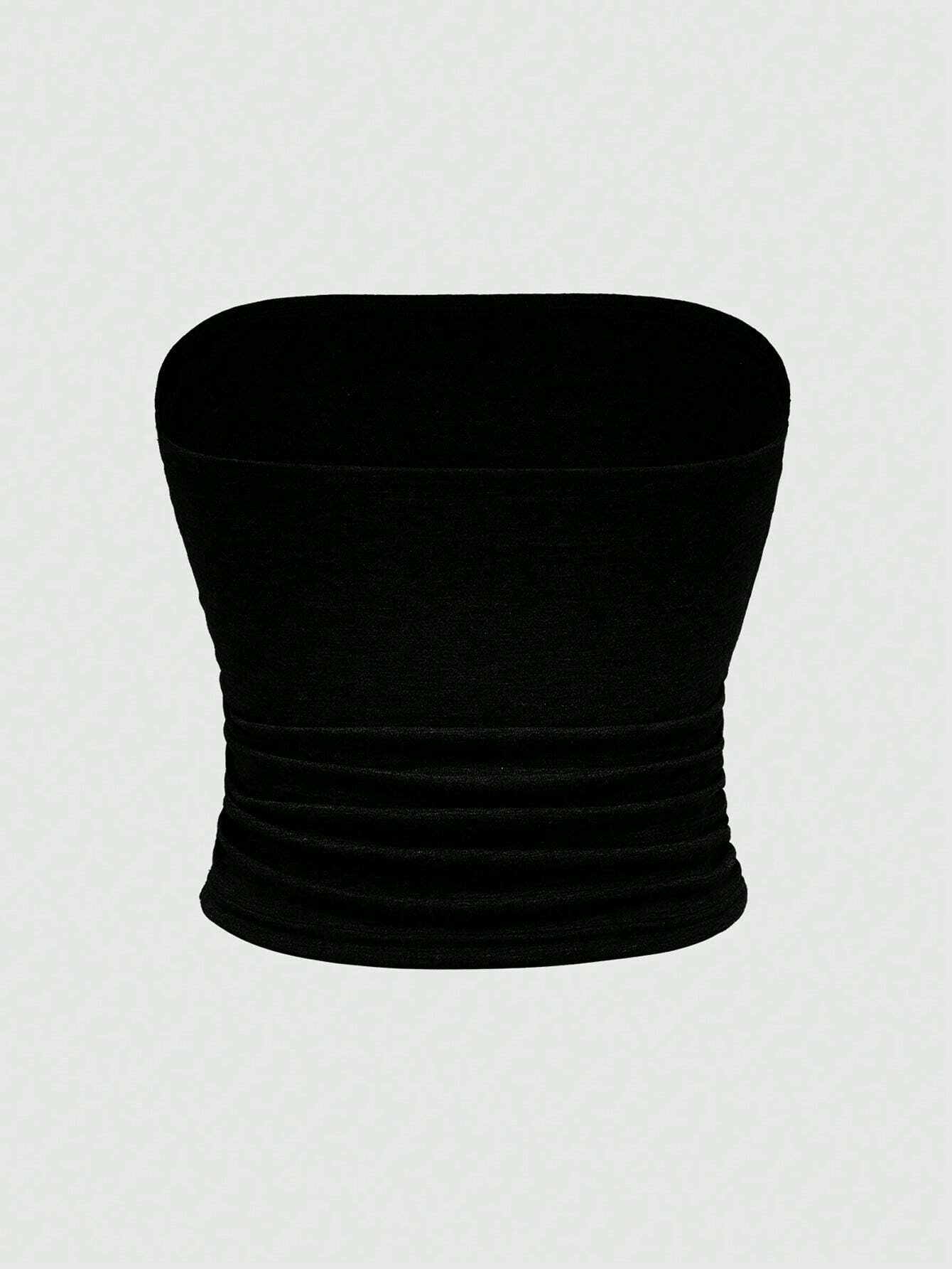 ROMWE Grunge Punk Gyaru Strapless Black Star Print Rhinestone Women Top, for Carnival