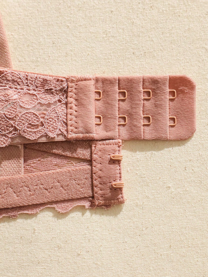 3Pcs Floral Lace Underwire Bra Lingerie