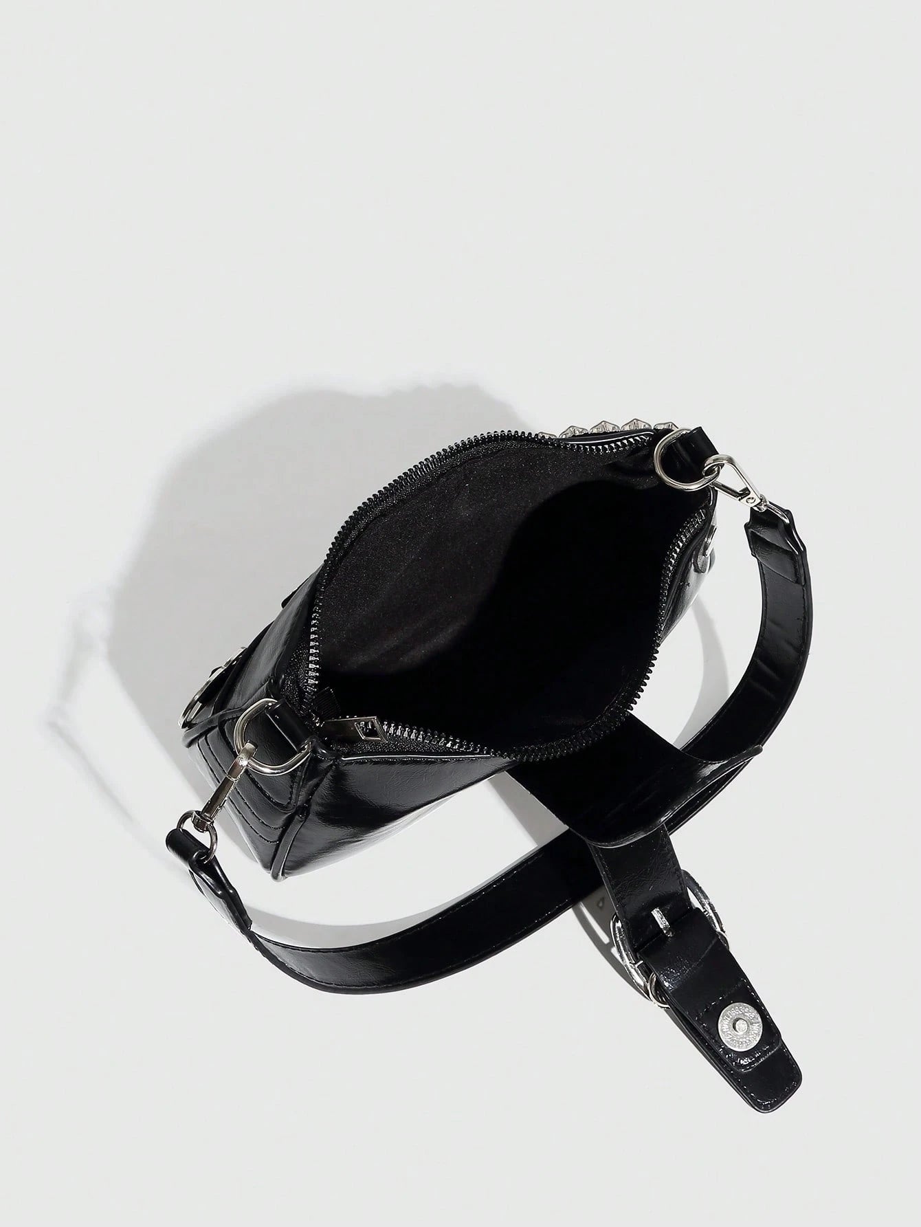 Y2K Lace Bow Bag with Unique Star & Moon Design Silver Shoulder Chain Crossbody Bag, Versatile for Streetwear, Party Outfits, Also Suitable as a Gift. Starry Print Black Handbag for Women