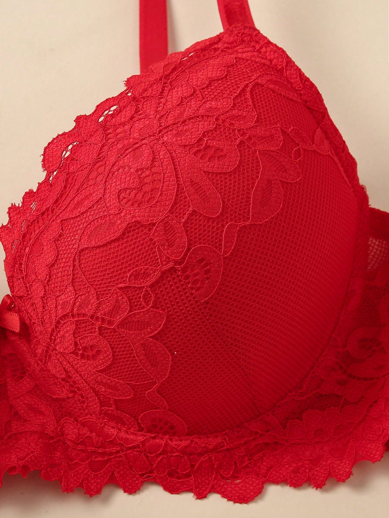 3Pcs/Set Valentine'S Day Lace Underwire Bra Set for Women