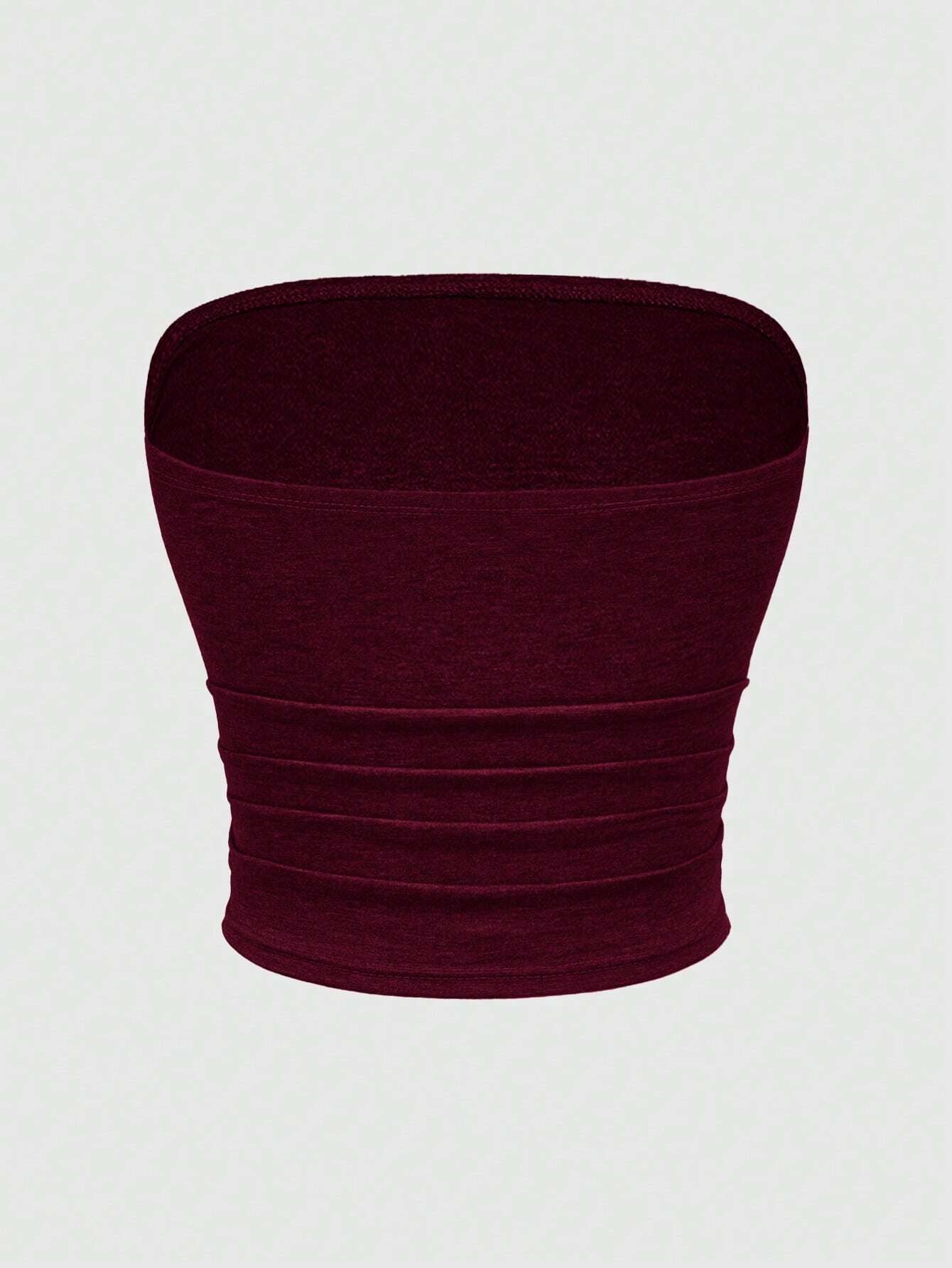 ROMWE Grunge Punk Kpop Studded Star-Printed Tube Top for Women