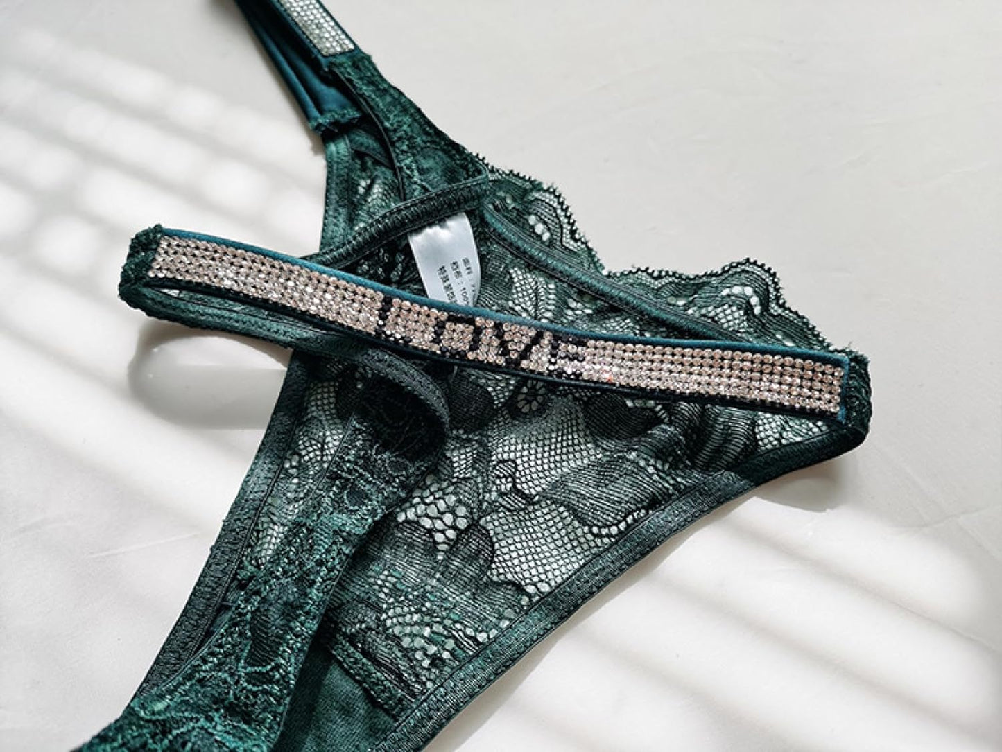 Unterhosen ​Höschen Schlanke T-Hose Mit Strass Glänzender Spitze Ultra Dünner Sexy Damen-Tanga